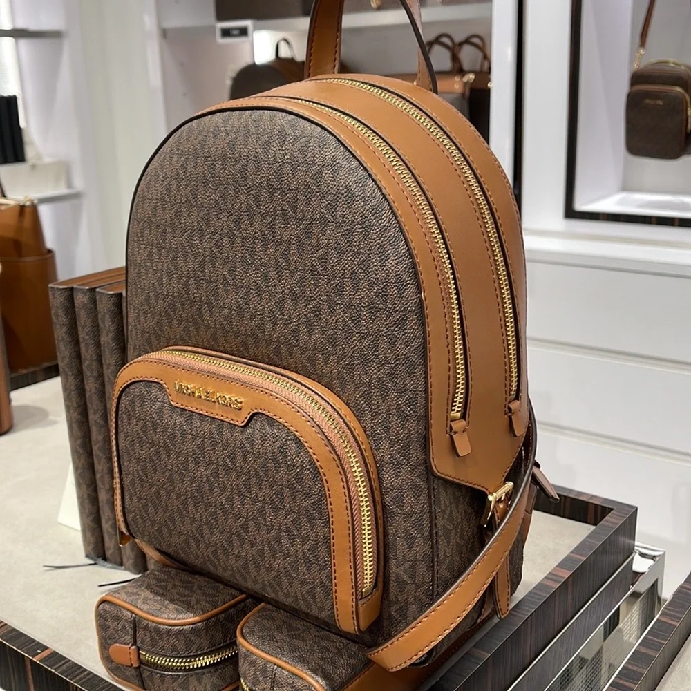 Michael Kors Backpack Bag Jaycee Md Backpack Brown Braun 35S2G8TB2B